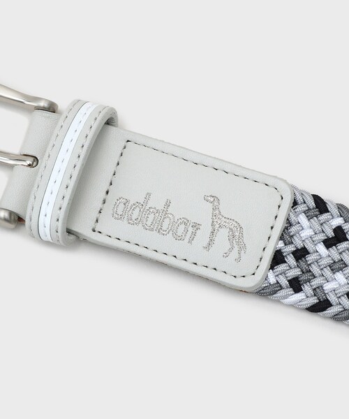 adabat（アダバット）の「【新レーベル ADABAT NAVY】トリコロールメッシュベルト（ベルト・メンズ・ホワイト/ライトグレー/ネイビー・00/10）」の11枚目の写真