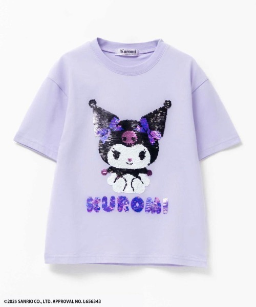 sanrio（サンリオ）の「【Sanrio Characters】 サンリオキャラクターズ スパンコールTシャツ（Tシャツ/カットソー・キッズ・パープル/オフホワイト/サックスブルー・150/100/110/120/130/140）」の3枚目の写真