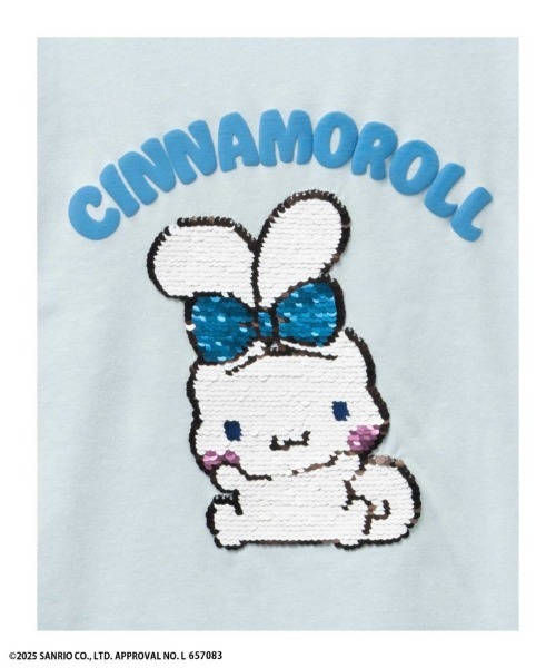 sanrio（サンリオ）の「【Sanrio Characters】 サンリオキャラクターズ スパンコールTシャツ（Tシャツ/カットソー・キッズ・パープル/オフホワイト/サックスブルー・150/100/110/120/130/140）」の7枚目の写真