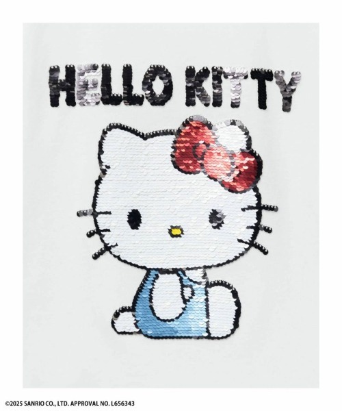 sanrio（サンリオ）の「【Sanrio Characters】 サンリオキャラクターズ スパンコールTシャツ（Tシャツ/カットソー・キッズ・パープル/オフホワイト/サックスブルー・150/100/110/120/130/140）」の4枚目の写真