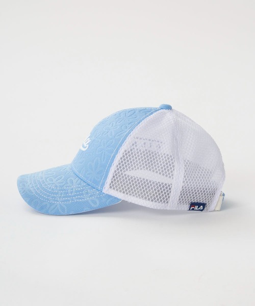 セール】【FILA GOLF】フラワーエンボス メッシュキャップ