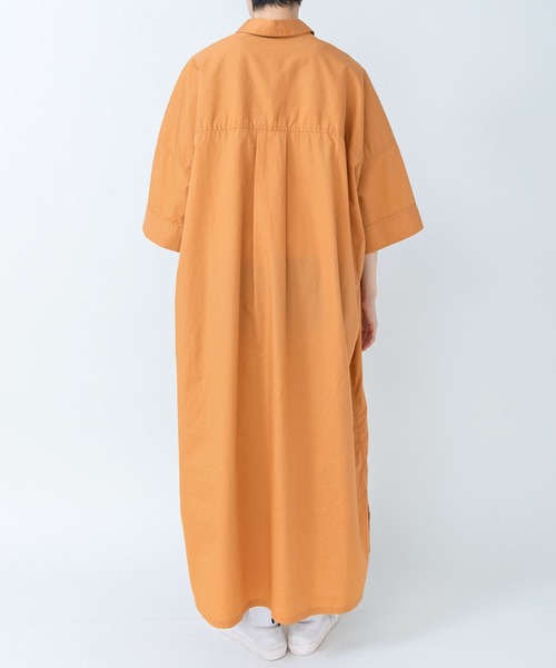 PAR ICI（パーリッシィ）の「ブロード BIGシャツワンピース（シャツワンピース・レディース・オレンジ/ダークブラウン/グリーン・FREE）」の16枚目の写真