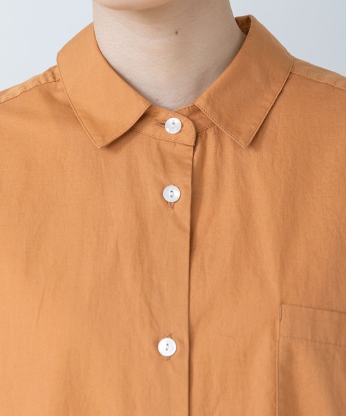 PAR ICI（パーリッシィ）の「ブロード BIGシャツワンピース（シャツワンピース・レディース・オレンジ/ダークブラウン/グリーン・FREE）」の17枚目の写真