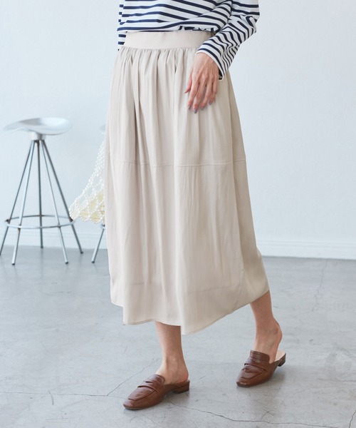 セール】切り替えギャザーフレアスカート（スカート）｜ROPE' PICNIC