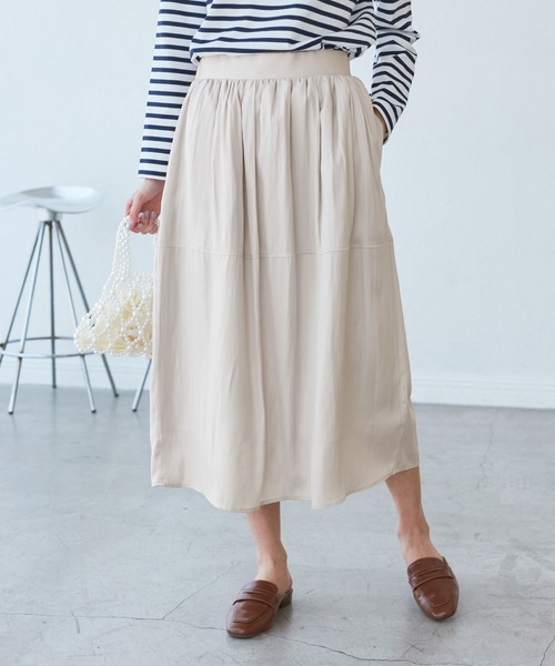 セール】切り替えギャザーフレアスカート（スカート）｜ROPE' PICNIC