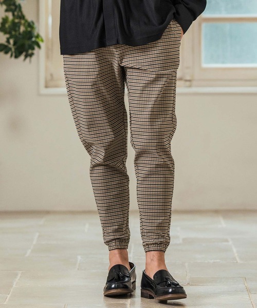 Magine(マージン)の「mp13233- Stretch Check Fabric Tapered Pants チェック柄テーパードパンツ(その他パンツ・メンズ・ベージュ/グレー/ブラック・44/46/48)」の11枚目の写真