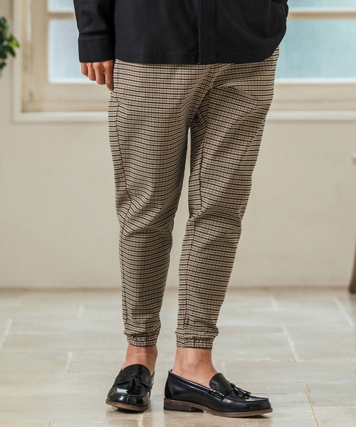 Magine(マージン)の「mp13233- Stretch Check Fabric Tapered Pants チェック柄テーパードパンツ(その他パンツ・メンズ・ベージュ/グレー/ブラック・44/46/48)」の12枚目の写真