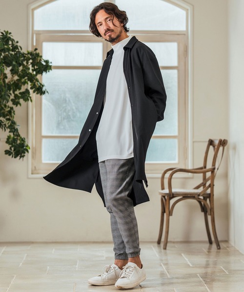 Magine(マージン)の「mp13233- Stretch Check Fabric Tapered Pants チェック柄テーパードパンツ(その他パンツ・メンズ・ベージュ/グレー/ブラック・44/46/48)」の21枚目の写真