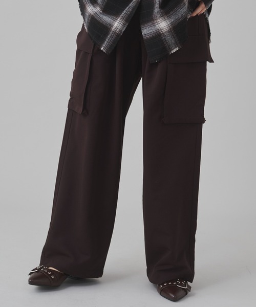 WEGO（ウィゴー）の「WEGO/イージーワイドカーゴスラックス（スラックス・メンズ・ブラック/ダークグレー/ライトベージュ/ブラック系その他2/ブラウン・MEDIUM/LARGE）」の9枚目の写真