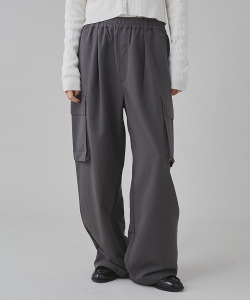 WEGO（ウィゴー）の「WEGO/イージーワイドカーゴスラックス（スラックス・メンズ・ブラック/ダークグレー/ライトベージュ/ブラック系その他2/ブラウン・MEDIUM/LARGE）」の18枚目の写真