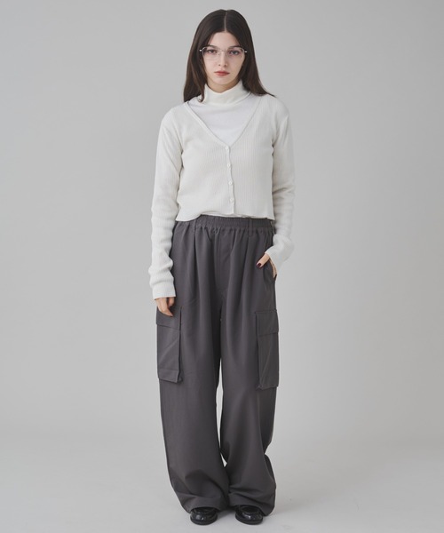 WEGO（ウィゴー）の「WEGO/イージーワイドカーゴスラックス（スラックス・メンズ・ブラック/ダークグレー/ライトベージュ/ブラック系その他2/ブラウン・MEDIUM/LARGE）」の6枚目の写真