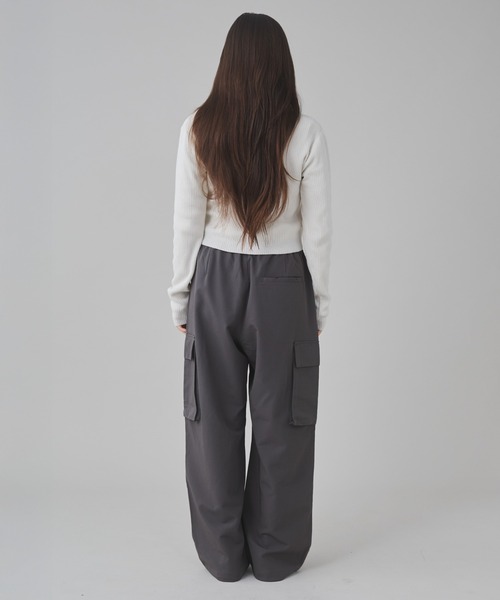 WEGO（ウィゴー）の「WEGO/イージーワイドカーゴスラックス（スラックス・メンズ・ブラック/ダークグレー/ライトベージュ/ブラック系その他2/ブラウン・MEDIUM/LARGE）」の8枚目の写真