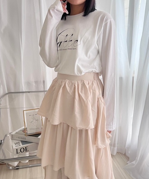 merrylatte（メリーラテ）の「シンプルロゴロンT／長袖Tシャツ（Tシャツ/カットソー・レディース・B/A・MEDIUM）」の2枚目の写真