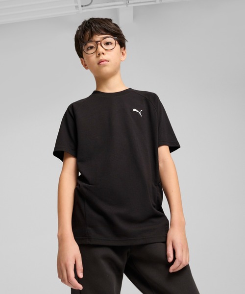 PUMA(プーマ)の「PUMA プーマ ボーイズ エヴォストライプ 半袖 Tシャツ B 120-160cm(Tシャツ/カットソー・キッズ・ネイビー/ライトグリーン/ブラック・160/150/140/130/120)」の2枚目の写真