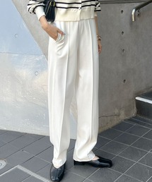 Futier land | ポンチピンタックストレートパンツ(スラックス)