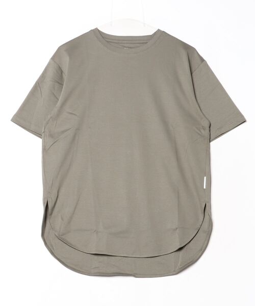TIGORA(ティゴラ)の「ティゴラ TIGORA UVカットシルキーコットンラウンドテールTシャツ(Tシャツ/カットソー・レディース・ホワイト/ブラック/カーキ・S/M/L/XL)」の3枚目の写真