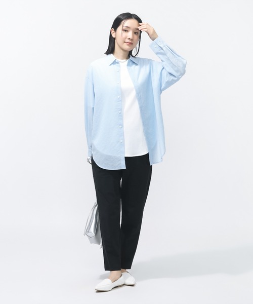 TIGORA(ティゴラ)の「ティゴラ TIGORA UVカットシルキーコットンラウンドテールTシャツ(Tシャツ/カットソー・レディース・ホワイト/ブラック/カーキ・S/M/L/XL)」の16枚目の写真