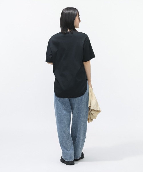 TIGORA(ティゴラ)の「ティゴラ TIGORA UVカットシルキーコットンラウンドテールTシャツ(Tシャツ/カットソー・レディース・ホワイト/ブラック/カーキ・S/M/L/XL)」の10枚目の写真
