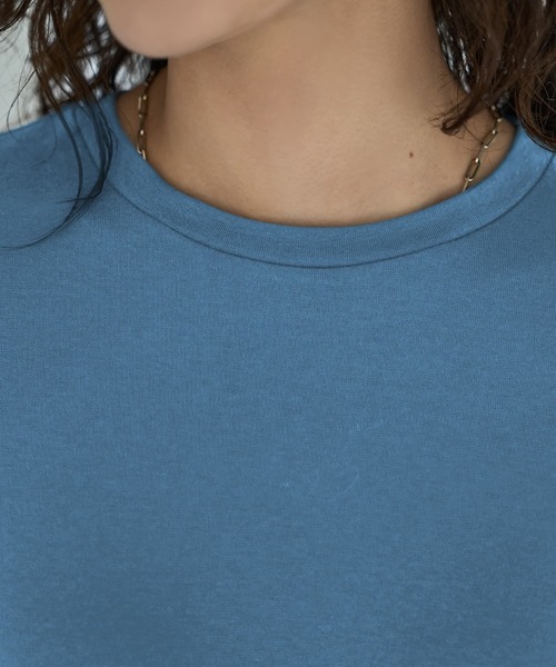 tシャツ 「Made in Japan」なめらかテンセル袖ギャザートップス レディース Made in Japan】なめらかテンセル袖ギャザートップス（Tシャツ