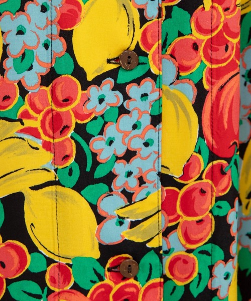 CHILD WOMAN(チャイルドウーマン)の「フルーツ柄 レーヨンエットワンピース(ワンピース・レディース・ブラック・FREE)」の19枚目の写真