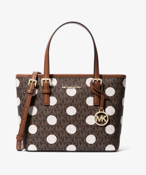MICHAEL KORS マイケル JET SET トートバッグ【送料0/国内即発】 セール】JET SET TRAVEL ダブルポケット トート ミディアム - MK