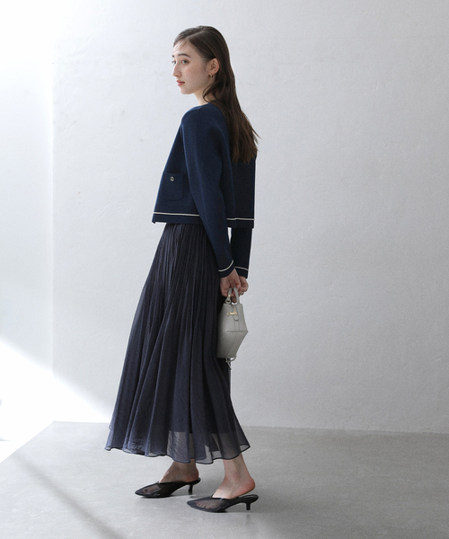 La TOTALITE（ラトータリテ）の「【洗える】ウォッシャブルスムースカーディガン（カーディガン/ボレロ・レディース・ネイビー/オレンジ/ホワイト・FREE）」の21枚目の写真