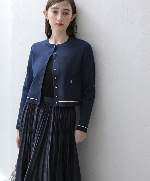 La TOTALITE（ラトータリテ）の「【洗える】ウォッシャブルスムースカーディガン（カーディガン/ボレロ・レディース・ネイビー/オレンジ/ホワイト・FREE）」の18枚目の写真