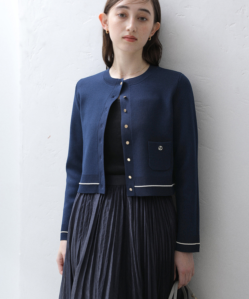 La TOTALITE（ラトータリテ）の「【洗える】ウォッシャブルスムースカーディガン（カーディガン/ボレロ・レディース・ネイビー/オレンジ/ホワイト・FREE）」の17枚目の写真