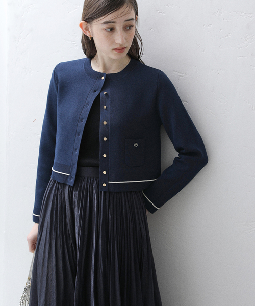 La TOTALITE（ラトータリテ）の「【洗える】ウォッシャブルスムースカーディガン（カーディガン/ボレロ・レディース・ネイビー/オレンジ/ホワイト・FREE）」の16枚目の写真