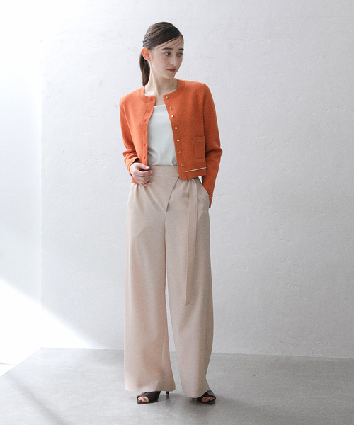 La TOTALITE（ラトータリテ）の「【洗える】ウォッシャブルスムースカーディガン（カーディガン/ボレロ・レディース・ネイビー/オレンジ/ホワイト・FREE）」の14枚目の写真