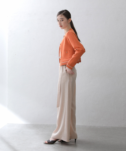 La TOTALITE（ラトータリテ）の「【洗える】ウォッシャブルスムースカーディガン（カーディガン/ボレロ・レディース・ネイビー/オレンジ/ホワイト・FREE）」の13枚目の写真