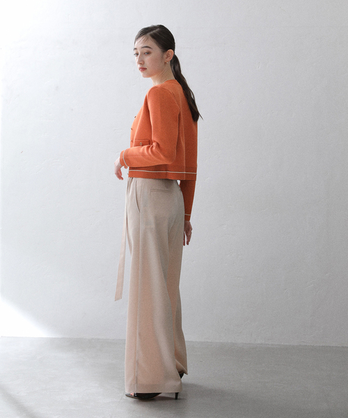 La TOTALITE（ラトータリテ）の「【洗える】ウォッシャブルスムースカーディガン（カーディガン/ボレロ・レディース・ネイビー/オレンジ/ホワイト・FREE）」の12枚目の写真