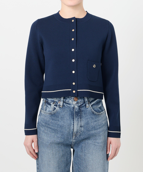 La TOTALITE（ラトータリテ）の「【洗える】ウォッシャブルスムースカーディガン（カーディガン/ボレロ・レディース・ネイビー/オレンジ/ホワイト・FREE）」の9枚目の写真