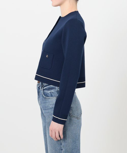 La TOTALITE（ラトータリテ）の「【洗える】ウォッシャブルスムースカーディガン（カーディガン/ボレロ・レディース・ネイビー/オレンジ/ホワイト・FREE）」の8枚目の写真