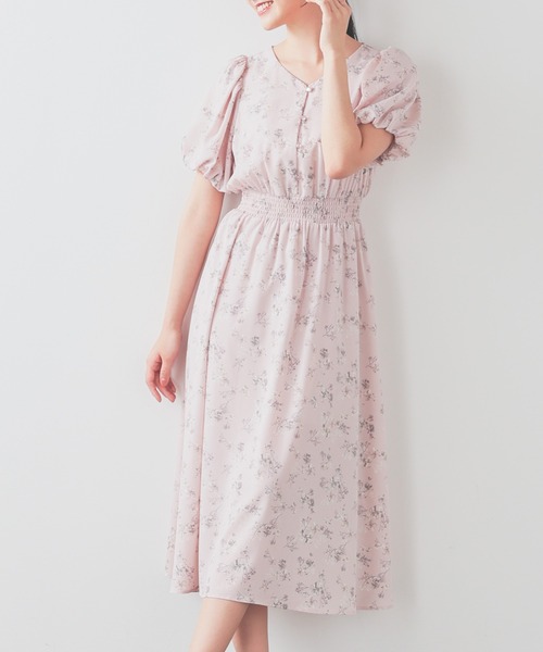 Honeys（ハニーズ）の「ボリューム袖ワンピース（ワンピース・レディース・ホワイト系その他/サックスブルー系/ピンク系その他/ブラック系その他・3L/L/LL/M/S）」の15枚目の写真