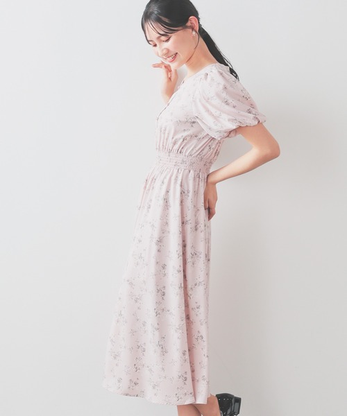 Honeys（ハニーズ）の「ボリューム袖ワンピース（ワンピース・レディース・ホワイト系その他/サックスブルー系/ピンク系その他/ブラック系その他・3L/L/LL/M/S）」の16枚目の写真