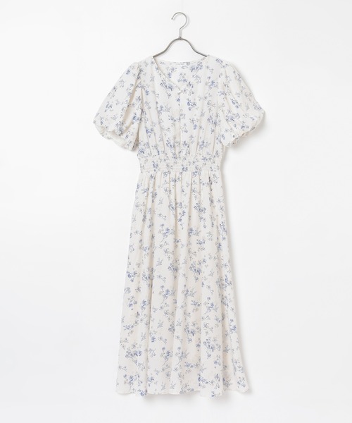 Honeys（ハニーズ）の「ボリューム袖ワンピース（ワンピース・レディース・ホワイト系その他/サックスブルー系/ピンク系その他/ブラック系その他・3L/L/LL/M/S）」の17枚目の写真