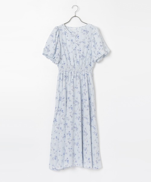 Honeys（ハニーズ）の「ボリューム袖ワンピース（ワンピース・レディース・ホワイト系その他/サックスブルー系/ピンク系その他/ブラック系その他・3L/L/LL/M/S）」の19枚目の写真