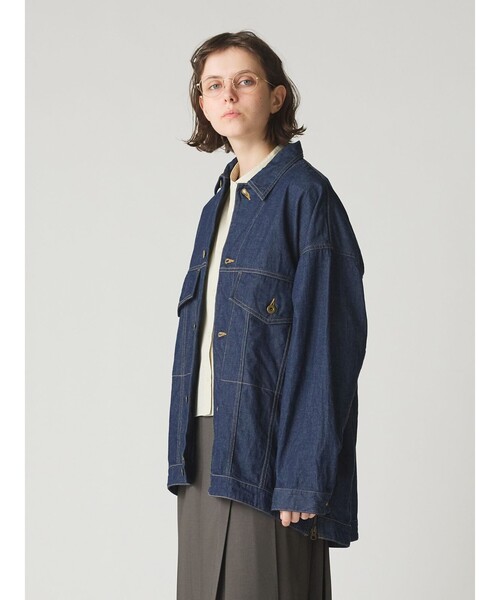 新品タグ付き　ミディウミMidiUmi カバーオールジャケット MidiUmi｜denim coverall - MidiUmi(ミディウミ) | キナリノモール