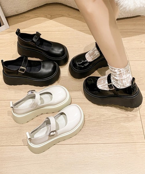Miniministore(ミニミニストア)の「厚底ローファー レディース韓国風 美脚靴(ローファー・レディース・アイボリー/ブラック系2/ブラック系1・24.0cm/24.5cm/23.5cm/22.5cm/23.0cm)」の20枚目の写真
