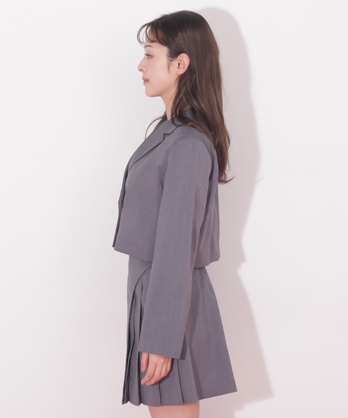 JILL by JILL STUART（ジルバイジルスチュアート）の「◇麻調合繊スーチングジャケット（その他アウター・レディース・グレー/ブラック/ベージュ・SMALL/MEDIUM）」の5枚目の写真