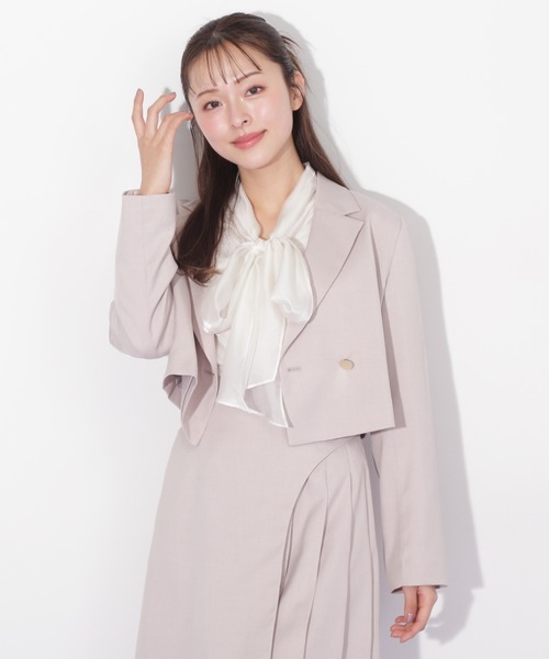 JILL by JILL STUART（ジルバイジルスチュアート）の「◇麻調合繊スーチングジャケット（その他アウター・レディース・グレー/ブラック/ベージュ・SMALL/MEDIUM）」の9枚目の写真
