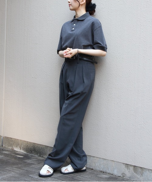 THE SHINZONE⭐︎WIDE POLO SHIRT⭐︎グレー THE SHINZONE / WIDE POLO SHIRT 05 C.GRAY – CASDAY / キャスデイ