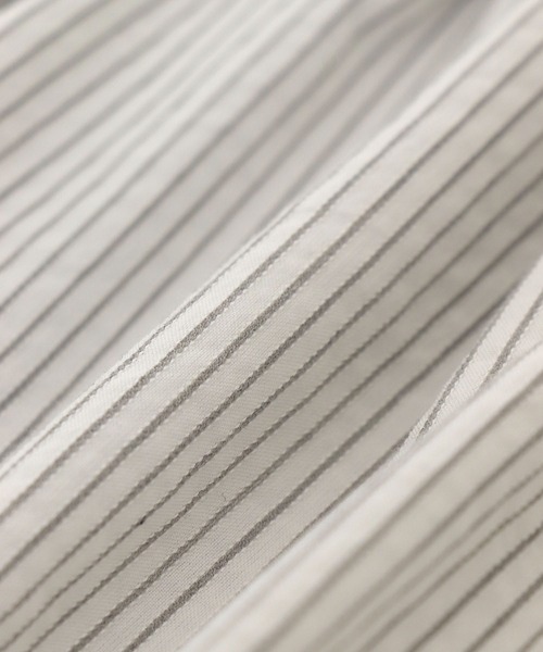 Jines（ジネス）の「サッカーストライプシャツワンピース（ワンピース・レディース・ライトグレー/ネイビー・38）」の10枚目の写真