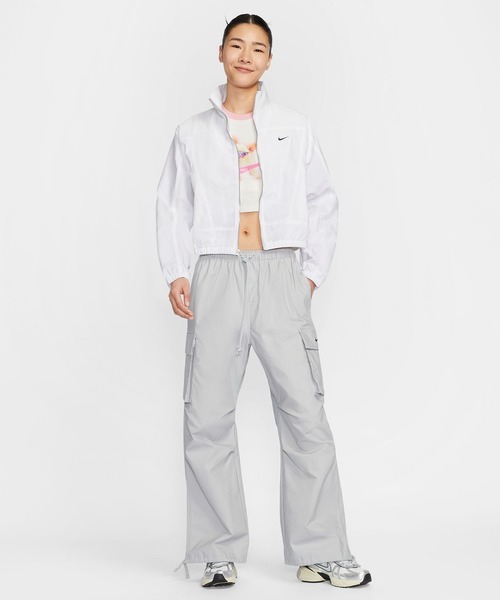 NIKE(ナイキ)の「NIKE AS W NSW EVRTHNG WVN RPL UV / ナイキ ウィメンズ NSW エブリシング ウーウ゛ン RPL UV 【SP】(ナイロンジャケット・レディース・ブラック/ホワイト・M/L)」の3枚目の写真