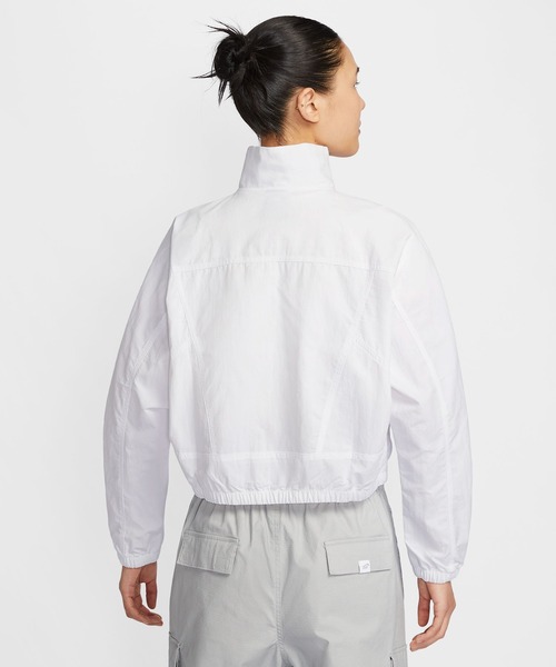 NIKE(ナイキ)の「NIKE AS W NSW EVRTHNG WVN RPL UV / ナイキ ウィメンズ NSW エブリシング ウーウ゛ン RPL UV 【SP】(ナイロンジャケット・レディース・ブラック/ホワイト・M/L)」の5枚目の写真