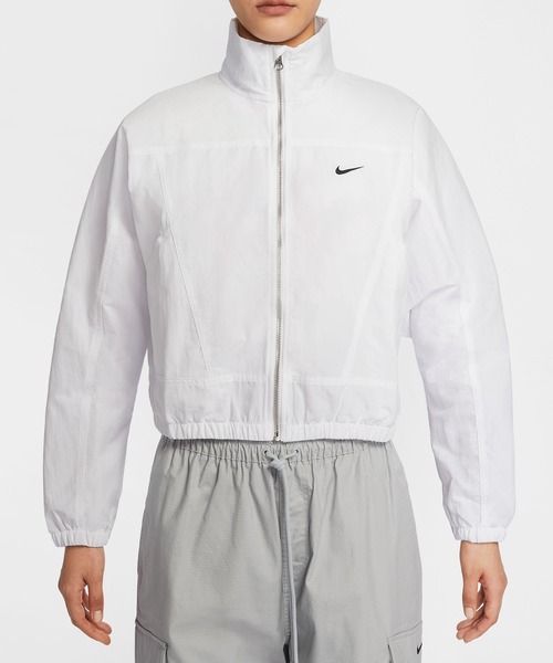 NIKE(ナイキ)の「NIKE AS W NSW EVRTHNG WVN RPL UV / ナイキ ウィメンズ NSW エブリシング ウーウ゛ン RPL UV 【SP】(ナイロンジャケット・レディース・ブラック/ホワイト・M/L)」の4枚目の写真