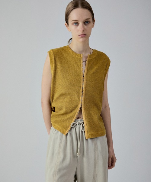 M TO R（ムウトアール）の「HOCK THERMAL TANK TOP（タンクトップ・レディース・ライトグレー/イエロー/ブラック・38/40）」の3枚目の写真