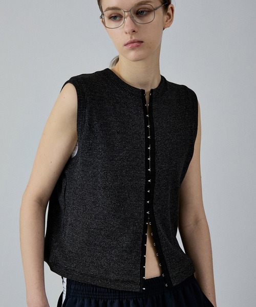 M TO R（ムウトアール）の「HOCK THERMAL TANK TOP（タンクトップ・レディース・ライトグレー/イエロー/ブラック・38/40）」の2枚目の写真