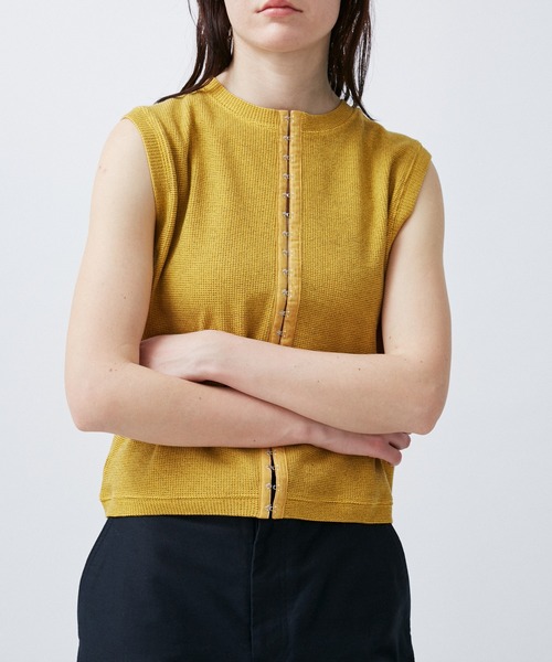 M TO R（ムウトアール）の「HOCK THERMAL TANK TOP（タンクトップ・レディース・ライトグレー/イエロー/ブラック・38/40）」の14枚目の写真